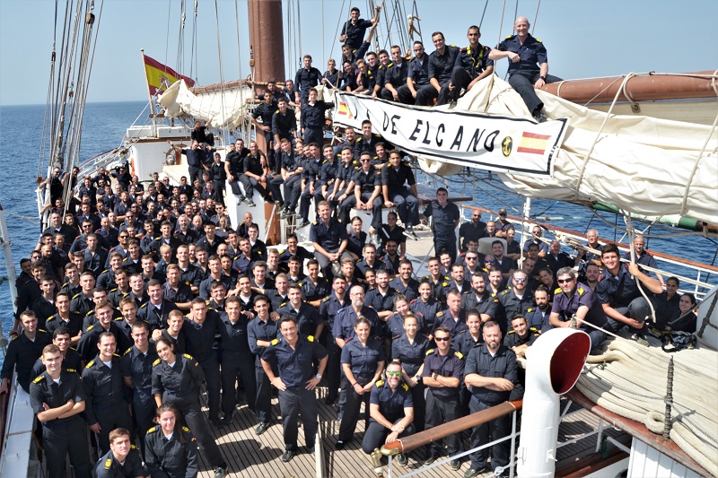Crew in the stern